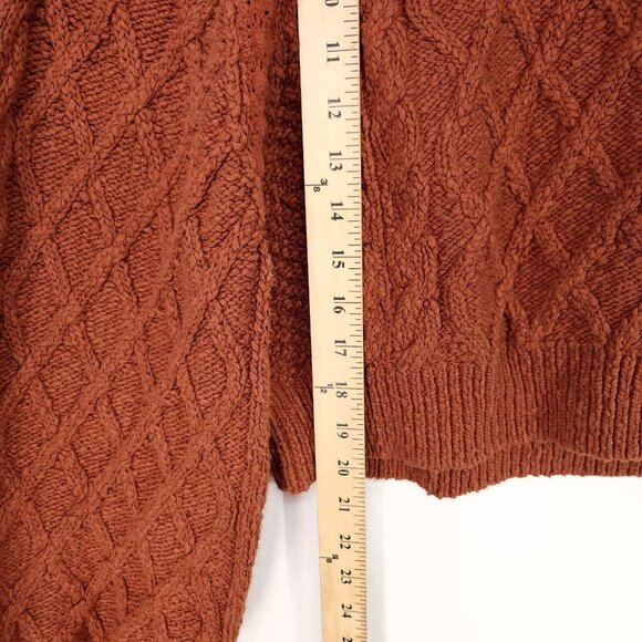 FREE PEOPLE Cozy Cable Knit Sweater - Rust - Picture 11 of 14